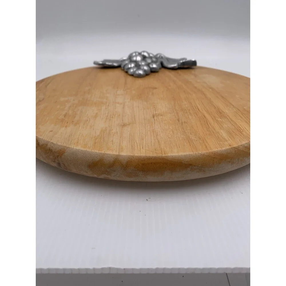 Winsome Wood Beechwood Charcuterie Board Metal Grapevine Cheese Board 12
